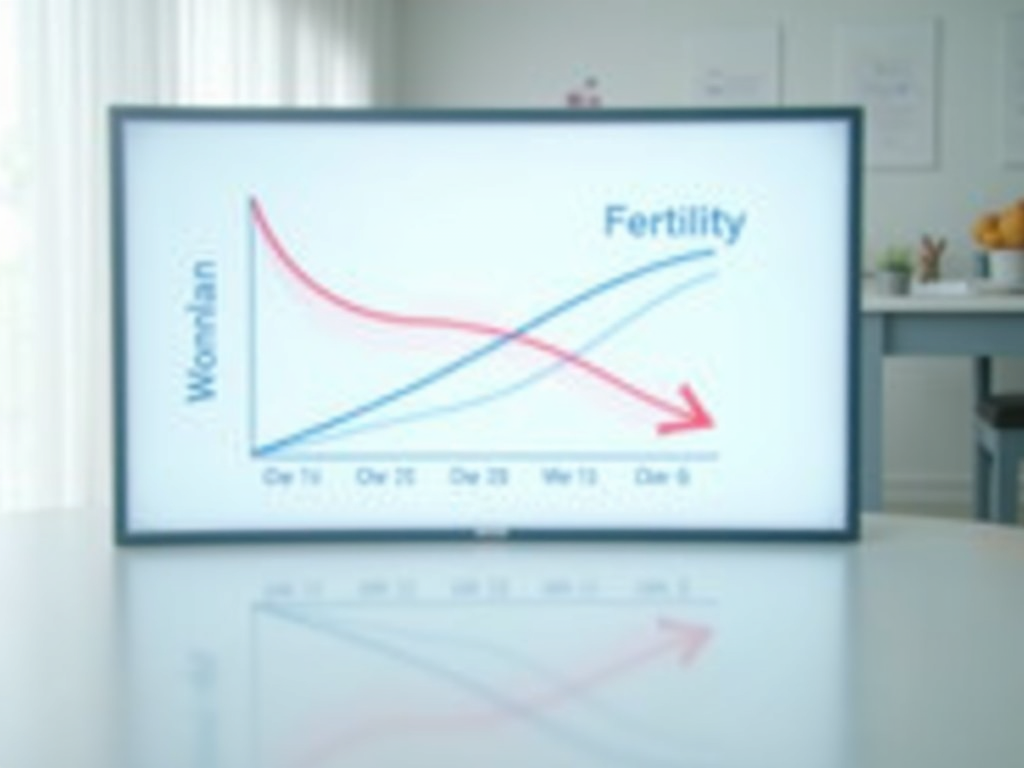 Graph of fertility decline with age