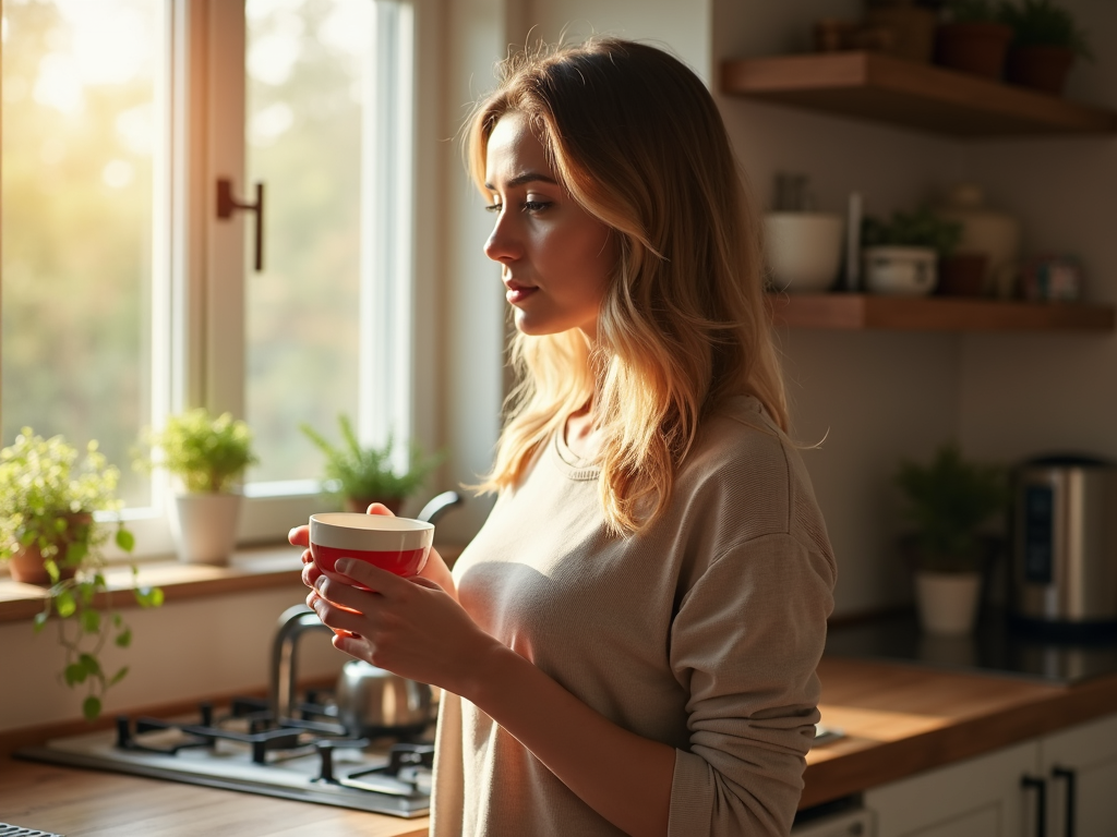 Woman reflecting on her infertility journey.