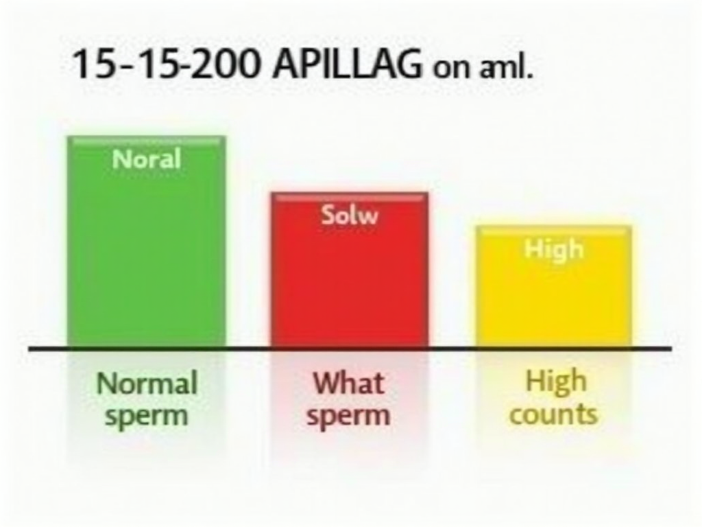 Graph showing normal and abnormal sperm count ranges