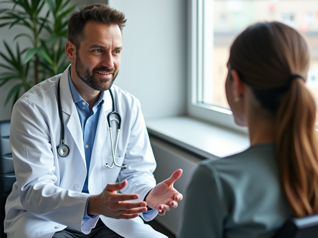 Doctor discussing fertility treatments