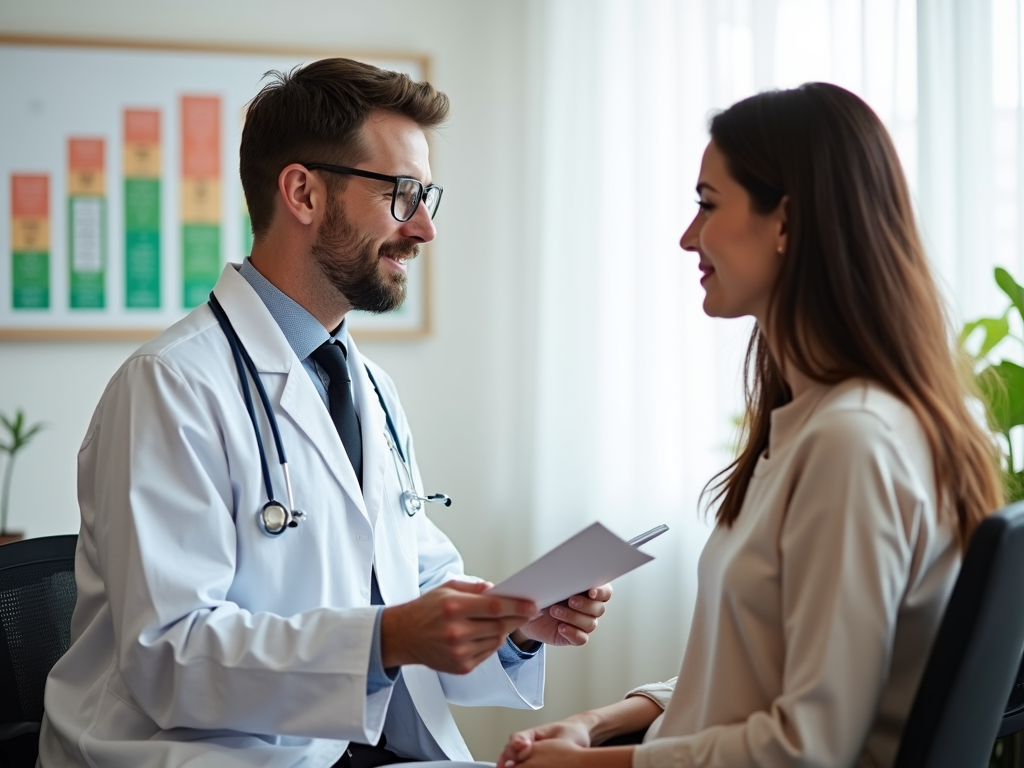 Doctor explaining fertility treatment options