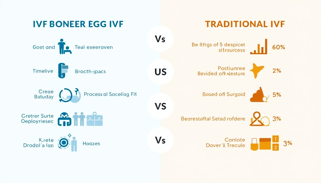An infographic comparing costs and success rates of IVF options