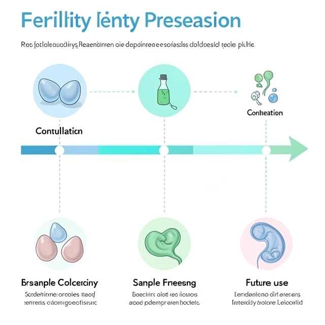 Infographic of fertility preservation process