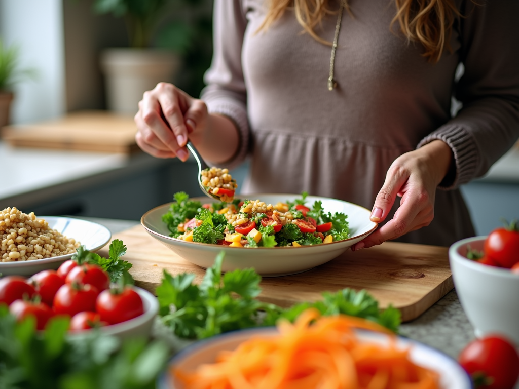Healthy meal prep for PCOS management