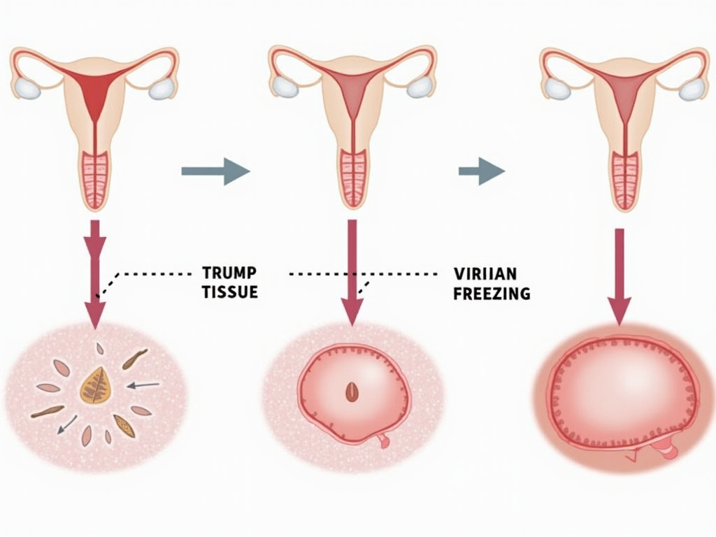 Ovarian tissue freezing process