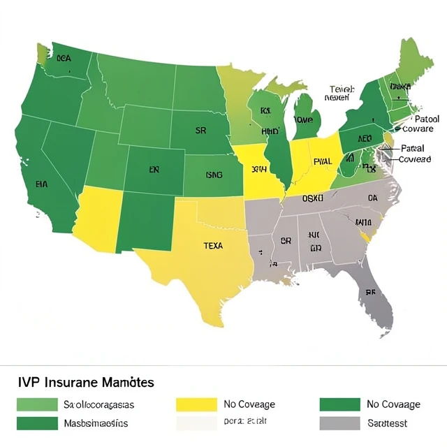 Map of US states with IVF insurance coverage